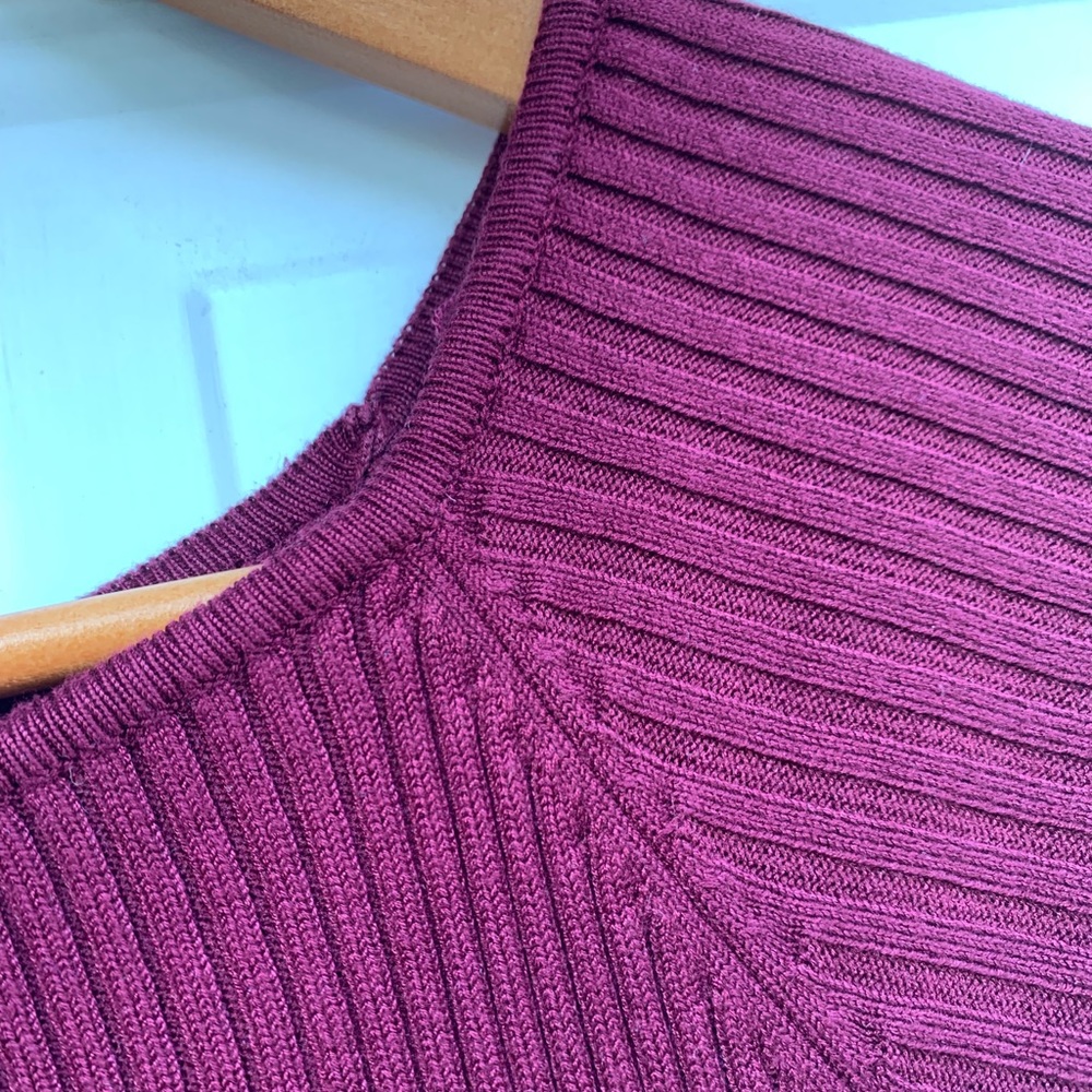 Burgundy Ribbed Top - Picture 5 of 7
